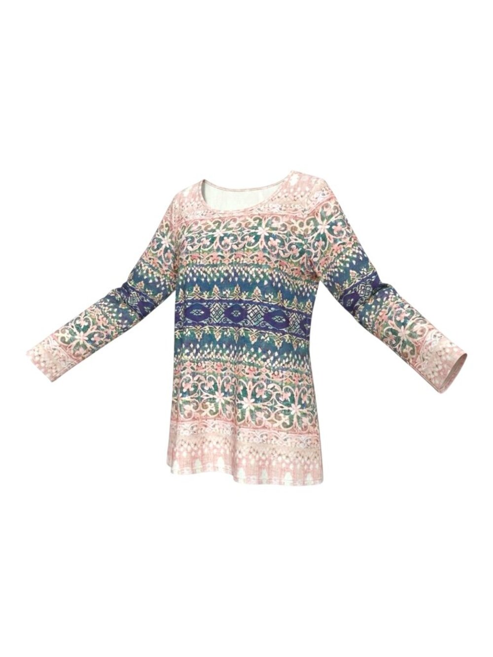Women's Long Sleeve Colorful Comfortable Top T-shirt Blouse Size L